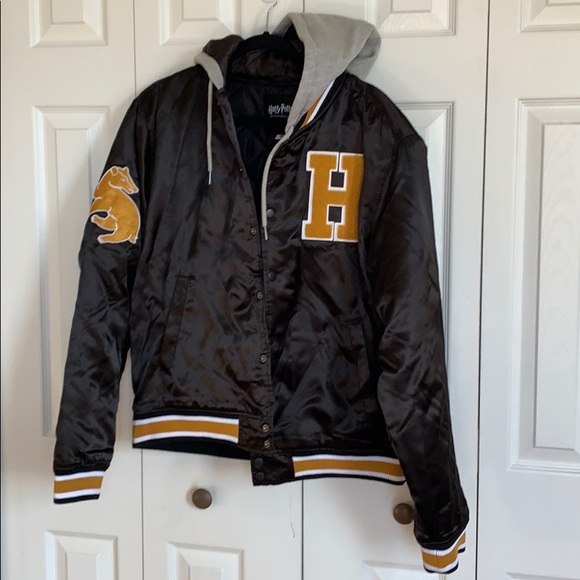 Hot Topic Jackets Coats Harry Potter Hufflepuff Letterman Jacket Poshmark